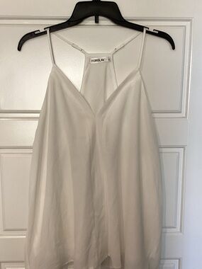 White Satin V-Neck Camisole